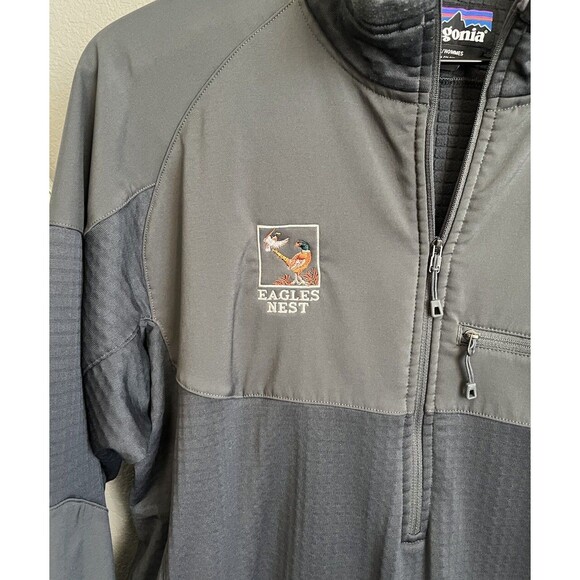 Patagonia Men's L Long-Sleeved R1 Field 1/2 Zip Pullover 52720 Gray *LOGO* - Picture 5 of 8